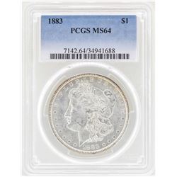 1883 $1 Morgan Silver Dollar Coin PCGS MS64