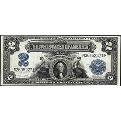 1899 $2 Mini-Porthole Silver Certificate Note