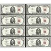 Image 1 : Lot of (8) 1963 $5 Legal Tender STAR Notes
