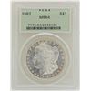 Image 1 : 1887 $1 Morgan Silver Dollar Coin PCGS MS64