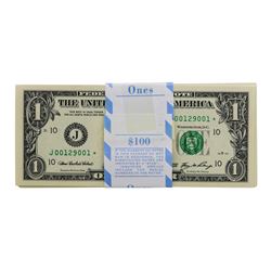 Pack of (100) Consecutive 2006 $1 Federal Reserve STAR Notes Kansas City