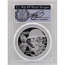 2018-P $1 World War I Centennial Silver Dollar Coin PCGS PR70DCAM First Strike