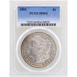 1893 $1 Morgan Silver Dollar Coin MS64