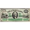 Image 1 : 1872 $50 State of South Carolina Revenue Bond Scrip Note
