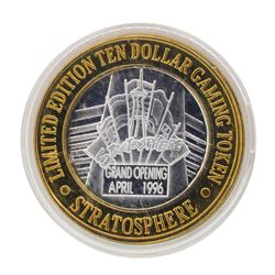 .999 Silver Stratosphere Las Vegas, Nevada $10 Casino Limited Edition Gaming Tok
