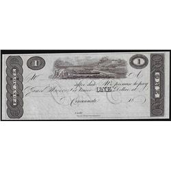 1800's $1 Cincinnati Post Note