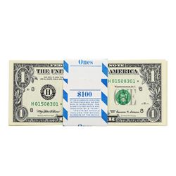 Pack of (100) Consecutive 1999 $1 Federal Reserve STAR Notes St. Louis