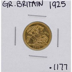 1925 Great Britain George V 1/2 Sovereign Gold Coin