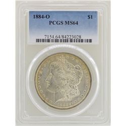 1884-O $1 Morgan Silver Dollar Coin PCGS MS64
