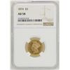 Image 1 : 1874 $3 Indian Princess Head Gold Coin NGC AU58