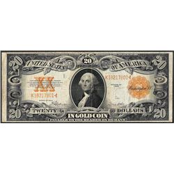 1922 $20 Gold Certificate Note