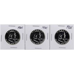 Lot of (3) 1961 Franklin Half Dollar Proof Coins
