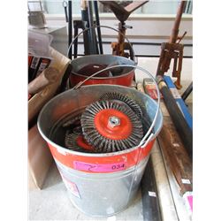 2 Pails of Wire Wheels & Metal Cutting Blades