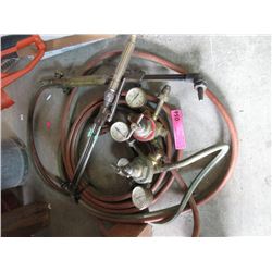 Oxygen Acetylene Hoses Gauges & 2 Cutting Torches