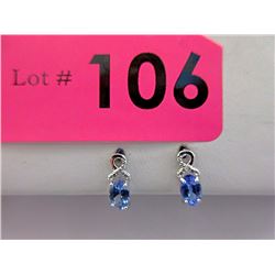 New Tanzanite & Diamonds Stud Earrings