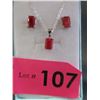 Image 1 : New 2 Piece Matching Ruby Set
