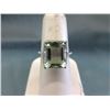 Image 1 : Huge Green Amethyst & Diamond Solitaire Ring