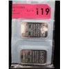 Image 1 : Two 1 Oz. .999 Fine Silver Johnson Matthey Bars