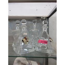 4 Crystal Decanters