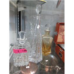 4 Crystal Decanters