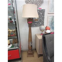 New 65" Wood Floor Lamp with Shade