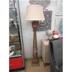 New 65" Wood Floor Lamp with Shade
