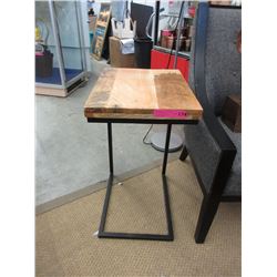 New Wood Top Metal Frame End Table