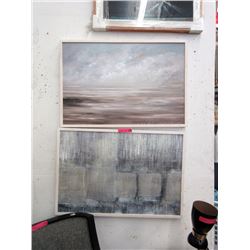 Pair of Abstract Canvas Wall Art