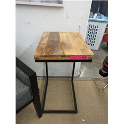 New Wood Top Metal Frame End Table
