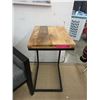 Image 1 : New Wood Top Metal Frame End Table