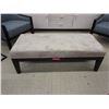 Image 1 : Wood Bench with Microfiber Upholstery