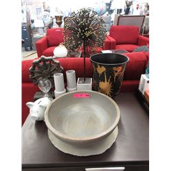 9 Household Decor Items - Assorted Materials