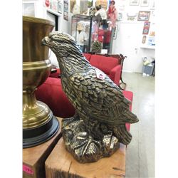 15" Tall Ceramic Eagle Statue - 12" Diameter