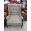 Image 1 : New Large Button Tufted Wing Back Chair