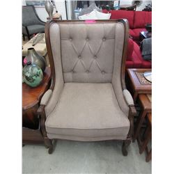 New Large Button Tufted Wing Back Chair