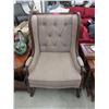 Image 1 : New Large Button Tufted Wing Back Chair