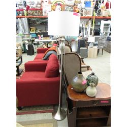 New Silver Coloured Floor Lamp