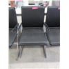 Image 1 : Chrome & Black Leather Like Arm Chair