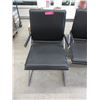 Image 1 : Chrome & Black Leather Like Arm Chair