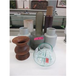 8 Vases - Assorted Materials