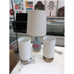 3 New Lamps with Linen Like Shades