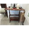 Image 1 : Vintage Wood End Table/Magazine Rack