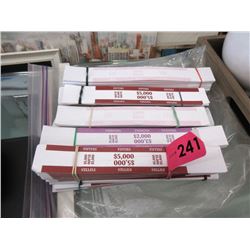 Assorted New Bank Note Wrappers