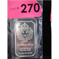 1 Oz. Scottsdale .999 Silver Bar