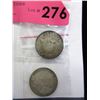 Image 1 : 2 x Canada 80% Silver 50 Cent Coins