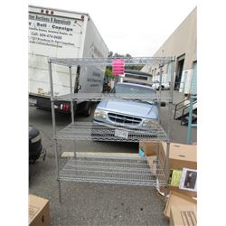1 Industrial Metal 4-Tier Shelf - Silver