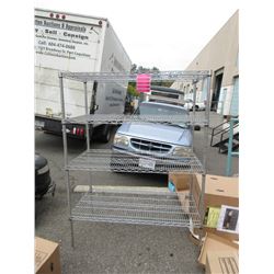 1 Industrial Metal 4-Tier Shelf - Silver