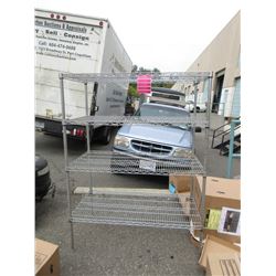 1 Industrial Metal 4-Tier Shelf - Silver