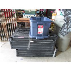 2 Heavy Duty Plastic Shelving racks