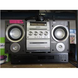 Bookshelf Stereo with Headphones & DVD Player